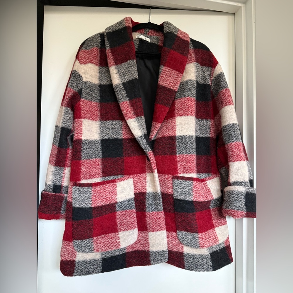 Zara TRF oversized plaid jacket XS